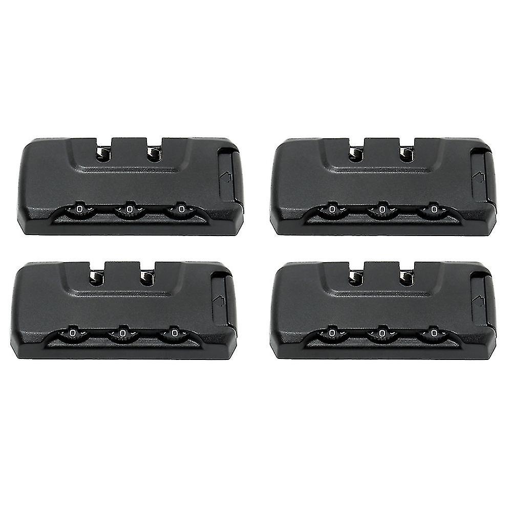 Durable Abs Luggage Lock 3 Dial Combination Code Lock Secure Fixed Tool For Travel Outdoor Camping L