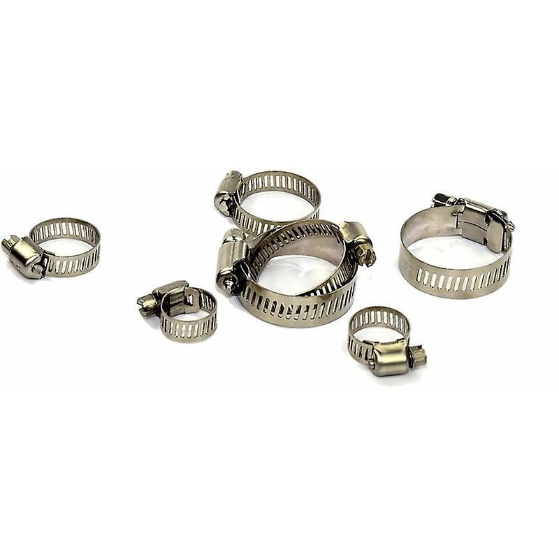 Hose Clamp Clips, 60 Pieces Adjustable Range Stainless Steel Hose Clamps Assortment for Family Water Hose, Gas Tank, Automobile Tube, etc.