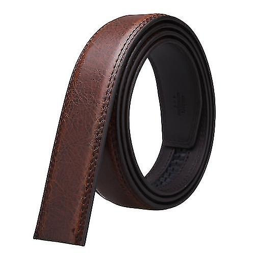 Echtleder Ratsche Brauner Gürtel für Herren