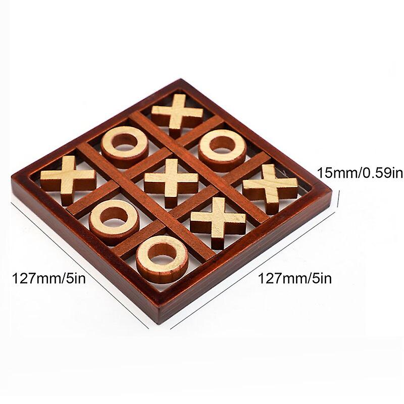 Xo Wood Board Game Toy Leisure Parent-child Interaction Game Noughts And Crosses Game Wooden Board Puzzle Game Educational Toys