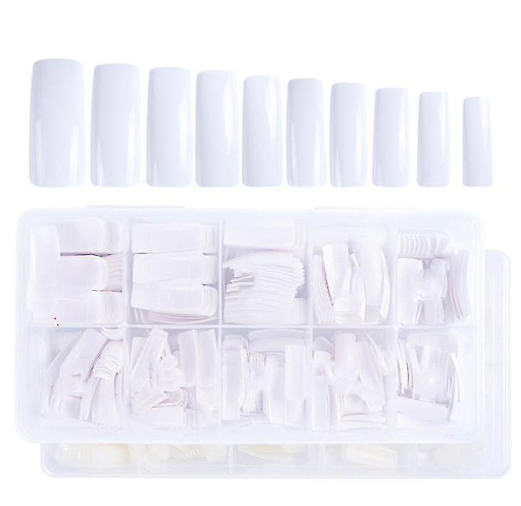 ホワイト500個ホワイト/ナチュラル/透明ネイルピース偽のネイルAZ14538