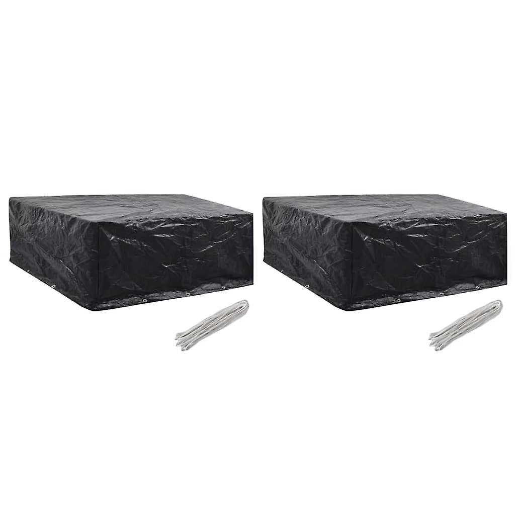 Garden furniture covers 2 pcs. 10 eyelets 260x260x90 cm