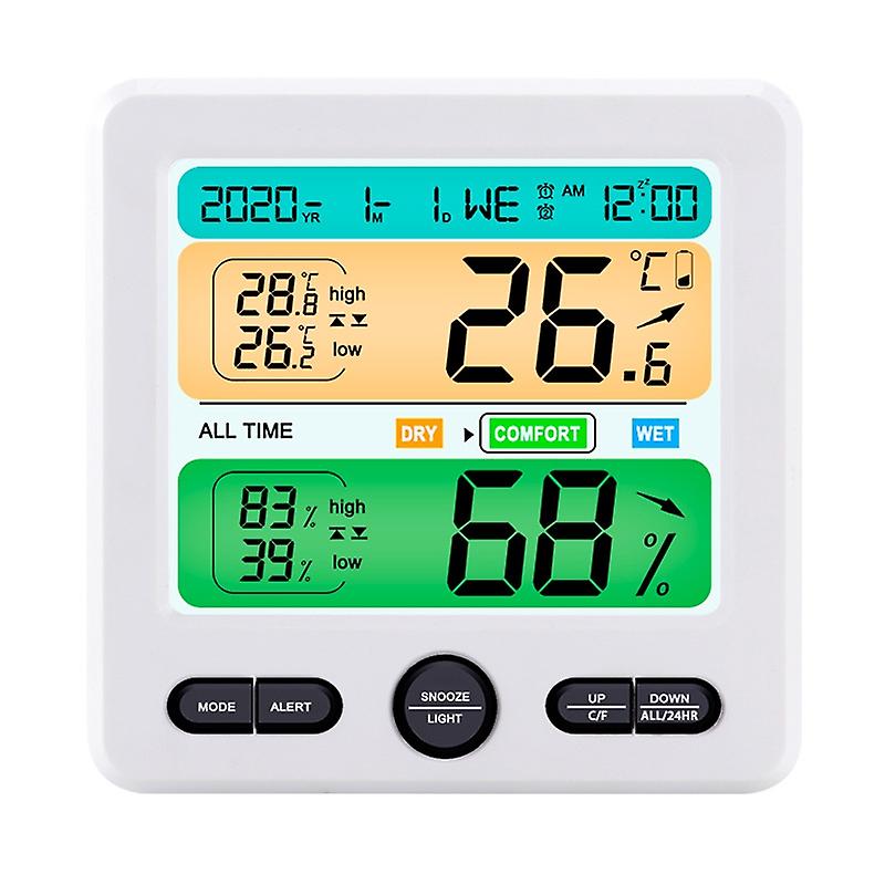 Indoor Color Digital Display Thermometer & Hygrometer