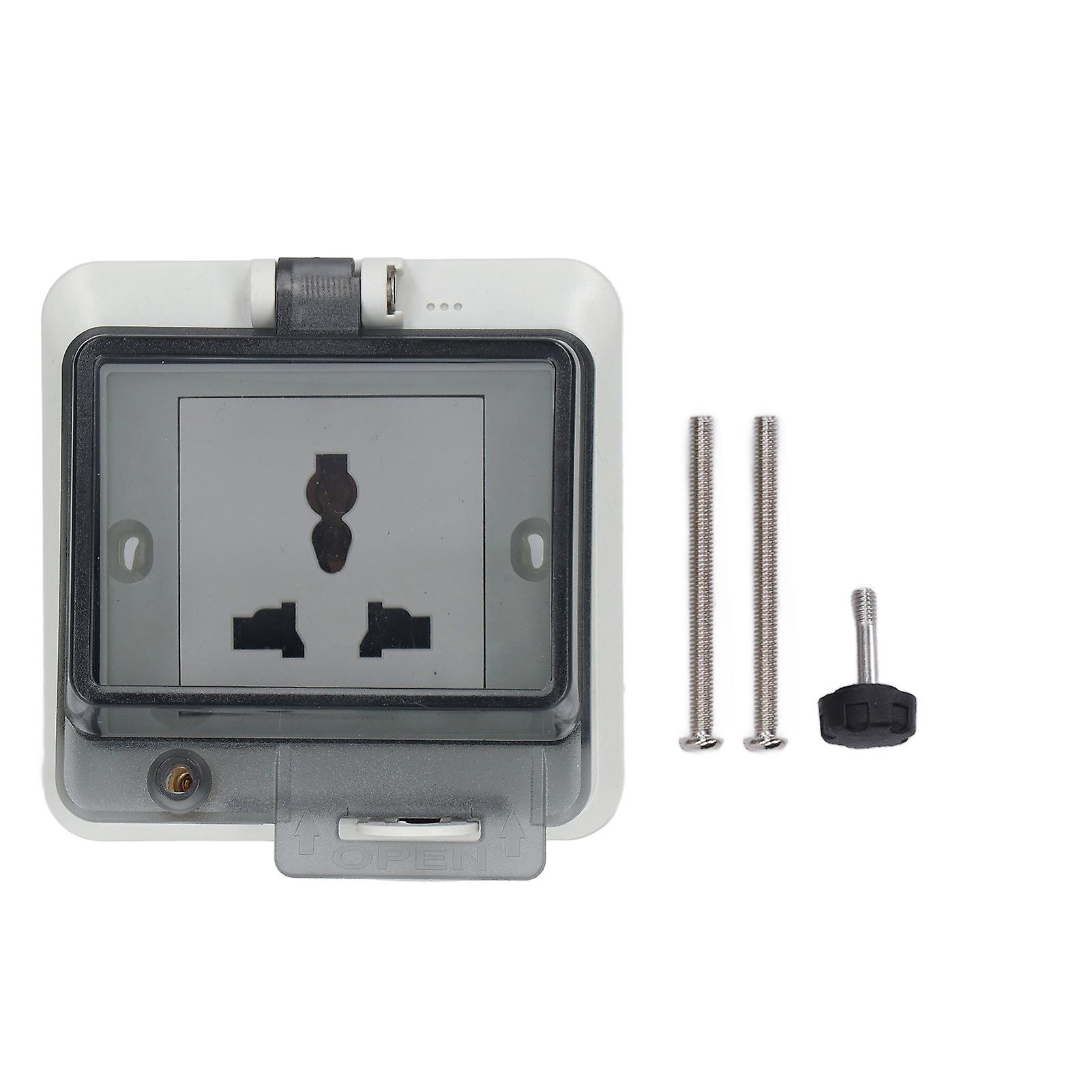 3 Hole Socket Multifunctional Waterproof Flame Retardant IP66 Socket with PC Shell 250V 13A