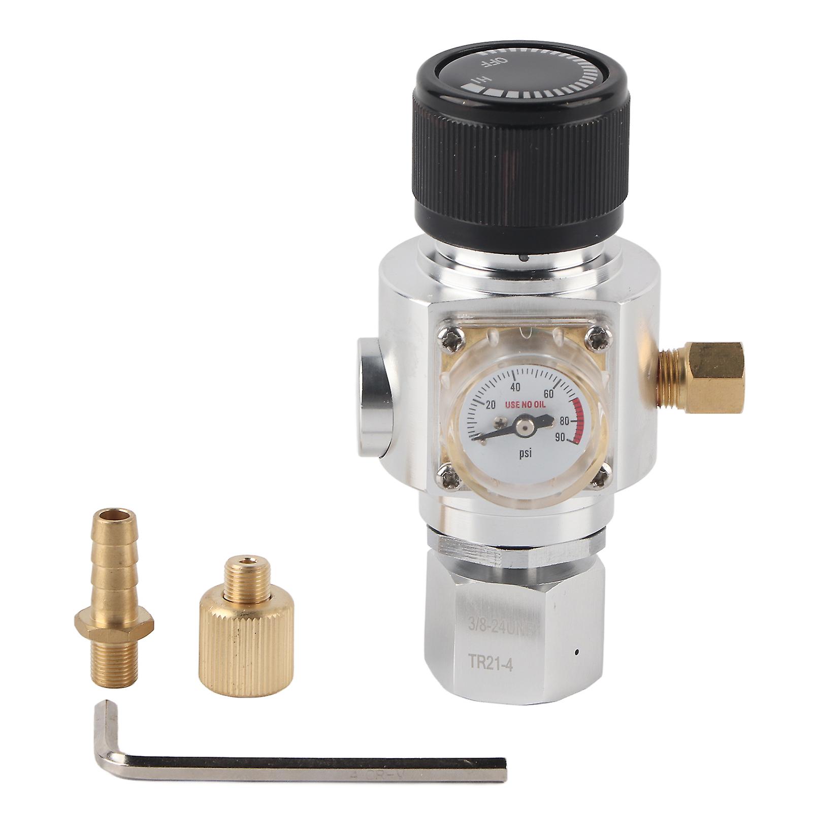 Mini CO2 Gas Regulator, Soda Water Pressure Reducing Valve Adapter, Soda Bottle Accessory for Home Brewing