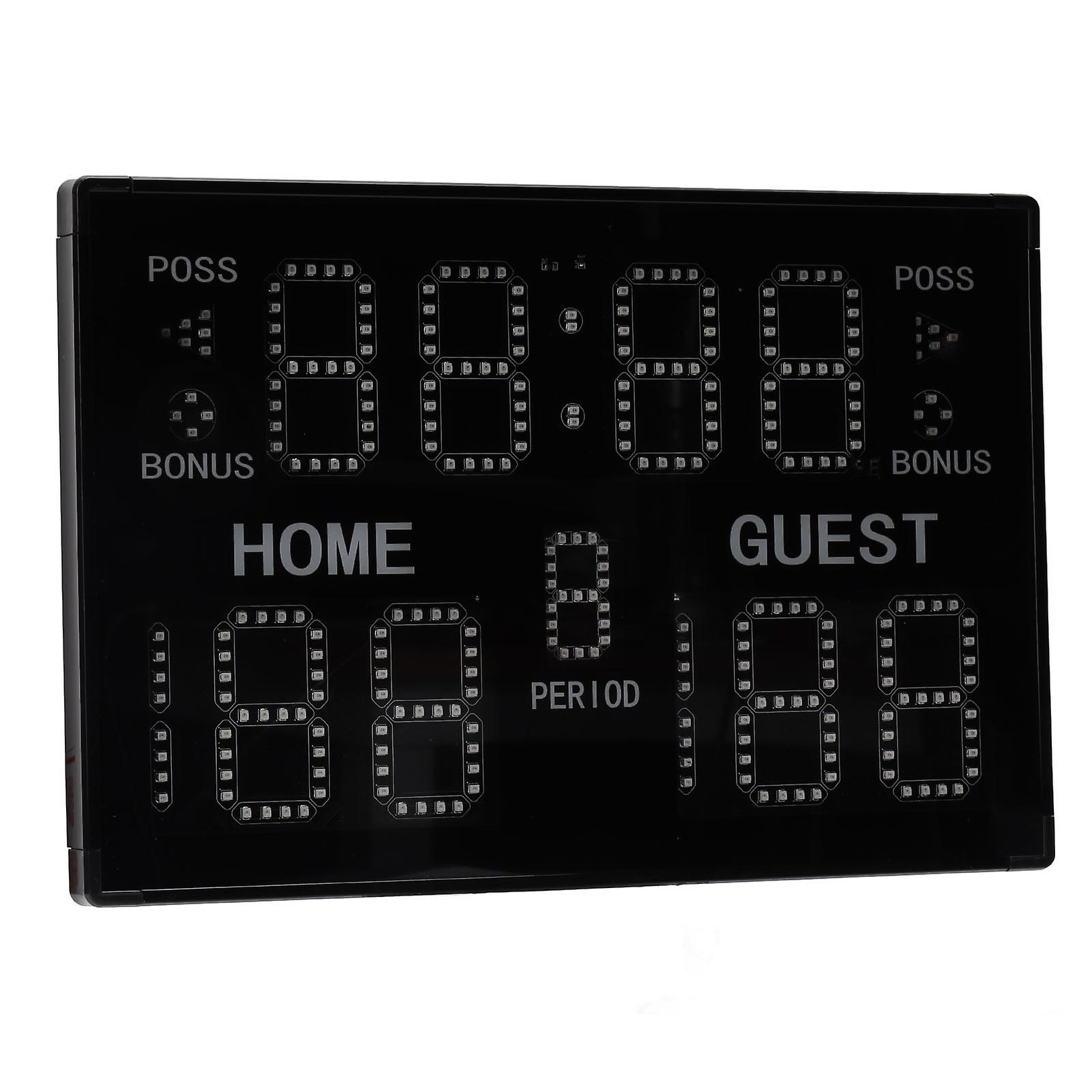 11 Digit LED Indoor Tabletop Electronic Scoreboard for Multisport Match Training GA30B 100-240V EU Plug