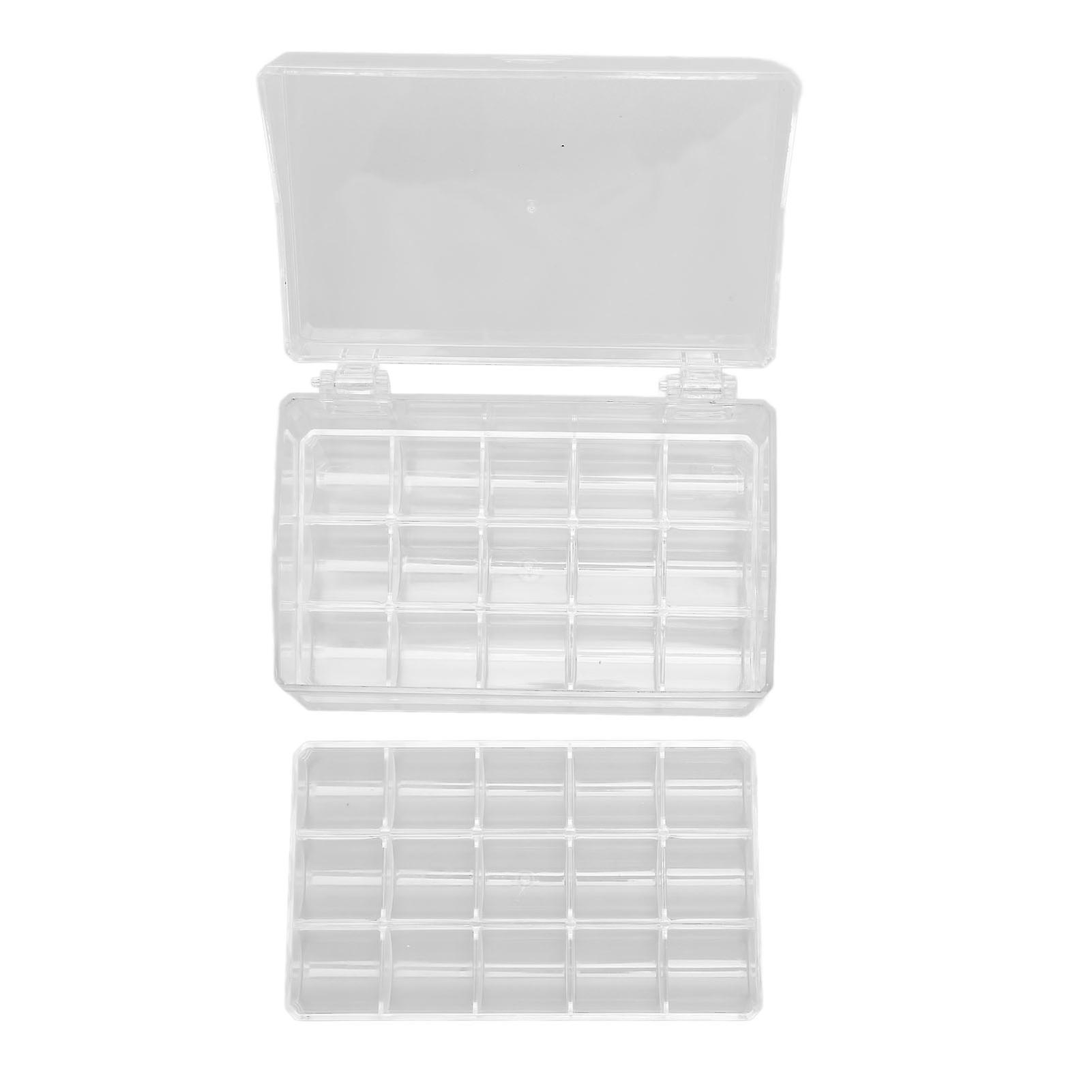 Double Layer 30 Grid Jewelry Box Organizer Transparent Storage Display Case Container for Earrings