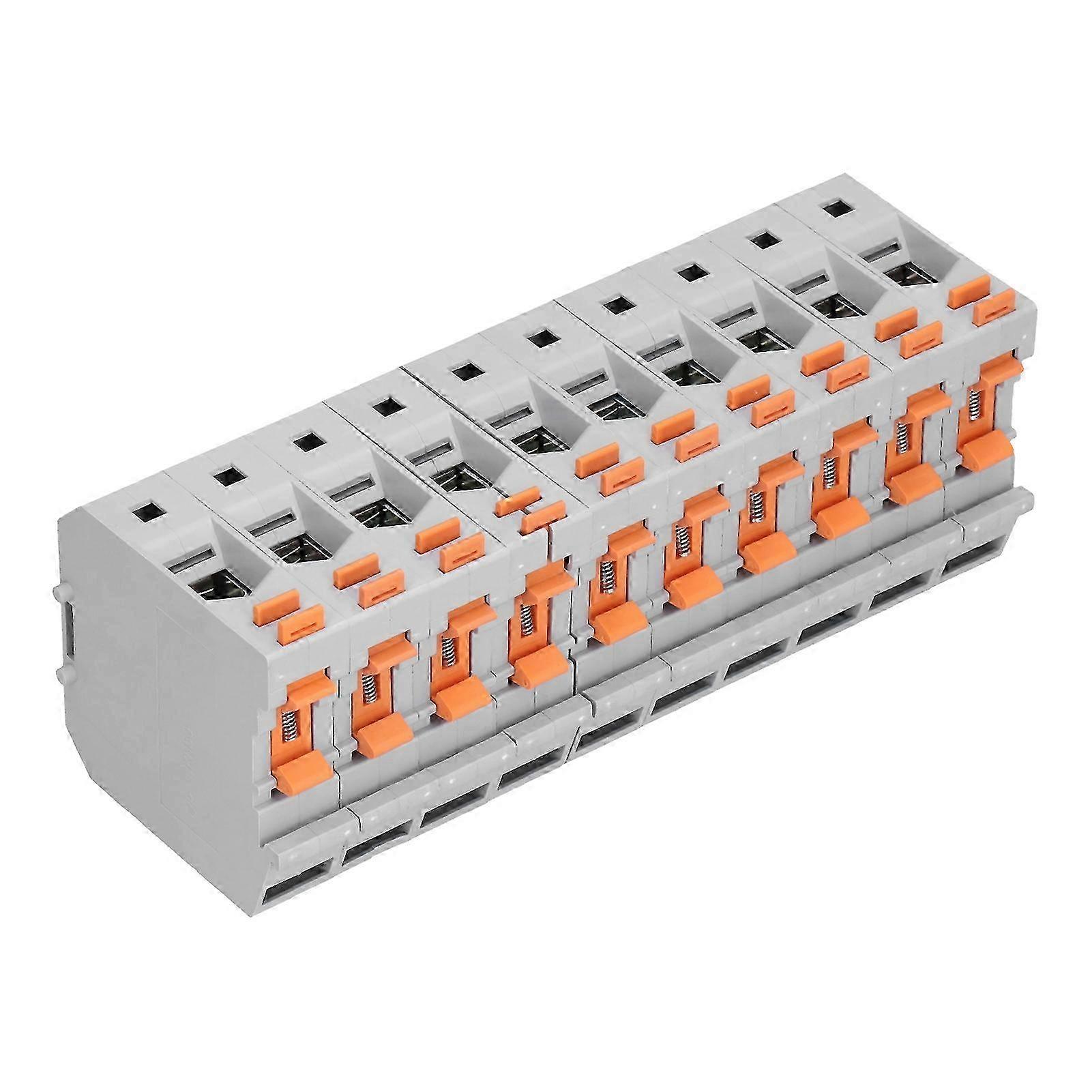 10Pcs Rail Terminal Block Draht Verbindung Kombination Nicht Slip 50mm 150A 1000V UK50N