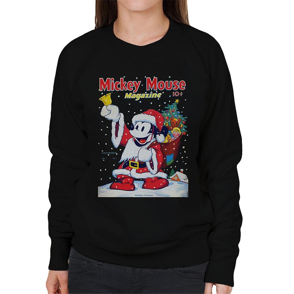 Disney Christmas Mickey Mouse Ringing Bell Women's Sweatshirt