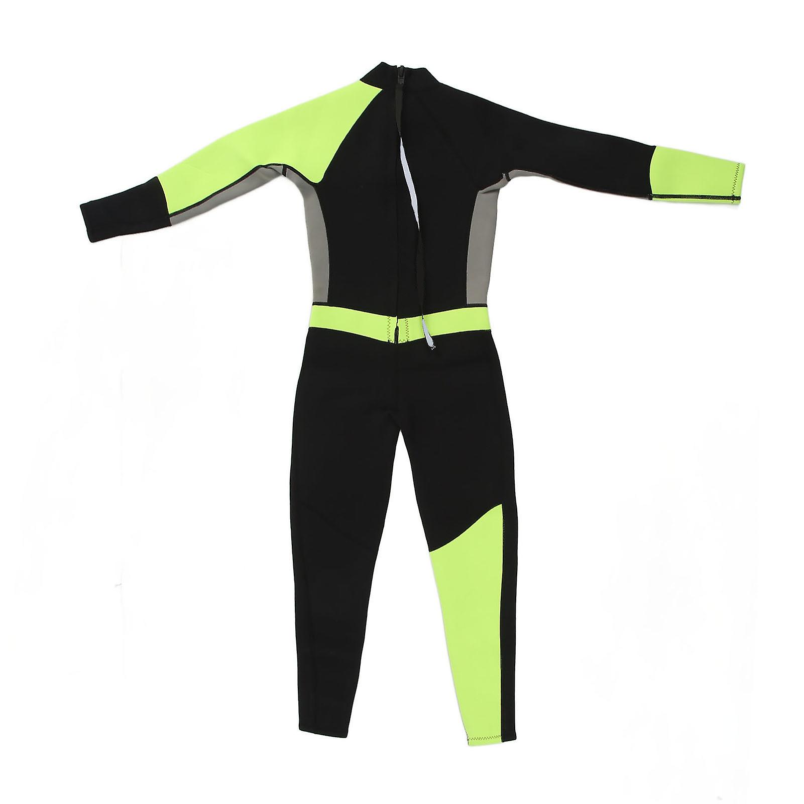 3mm Thickened Wetsuit Womens One Piece Cold Proof Warm Diving Suit Long Sleeve Waterproof Wetsuit For Swimming Snorkeling Yellow Grey Black S