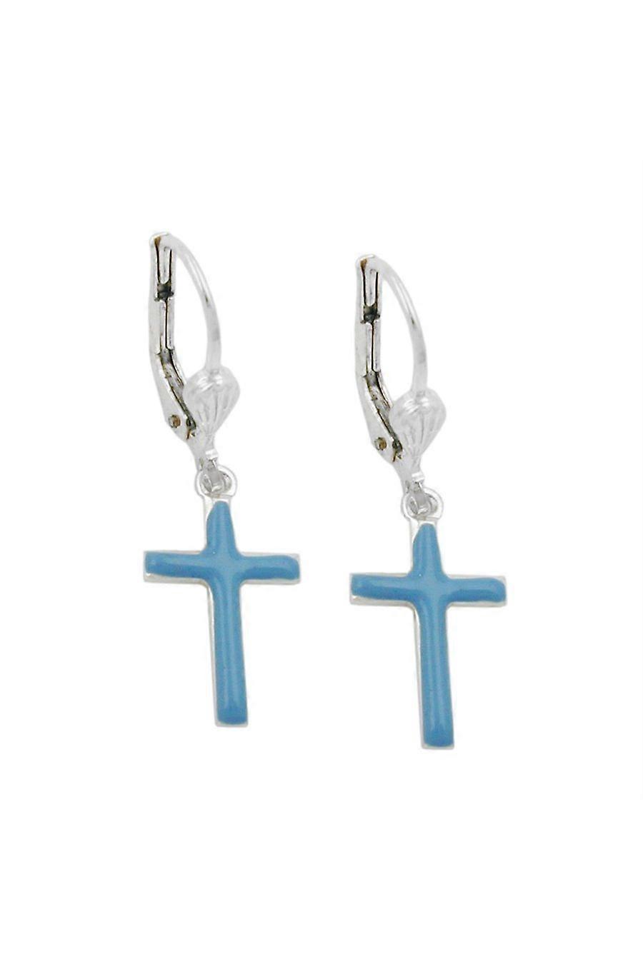 Leverback Earrings Cross Silver 925 - Gl91590