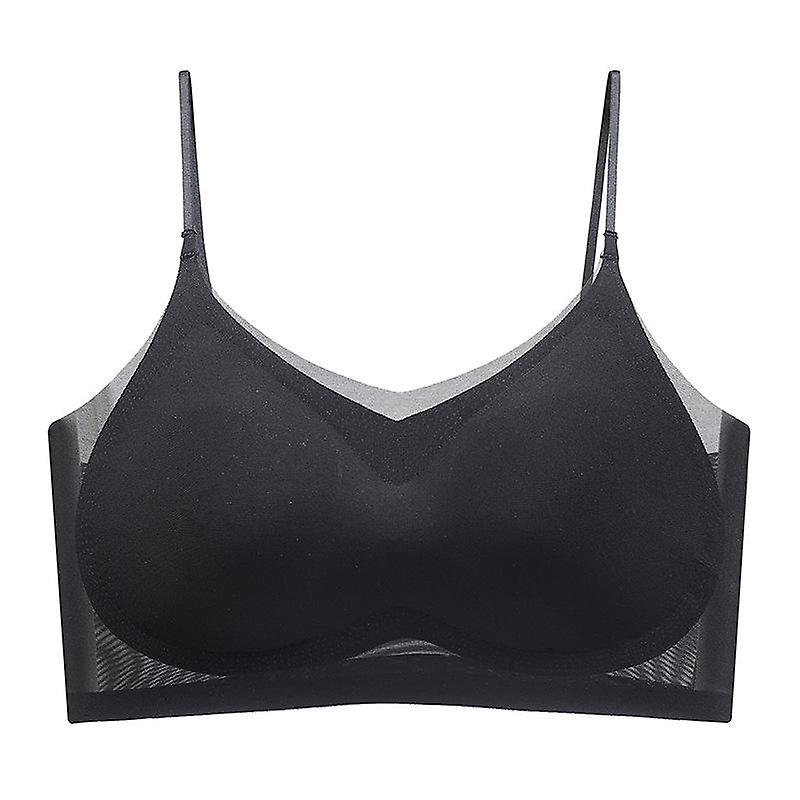 Sling Invisible Women Bra Padded Wireless Beautiful Back Vest Bra Ultra-thin Ice Silk Seamless Brassiere Inside Wear 2023 Summer