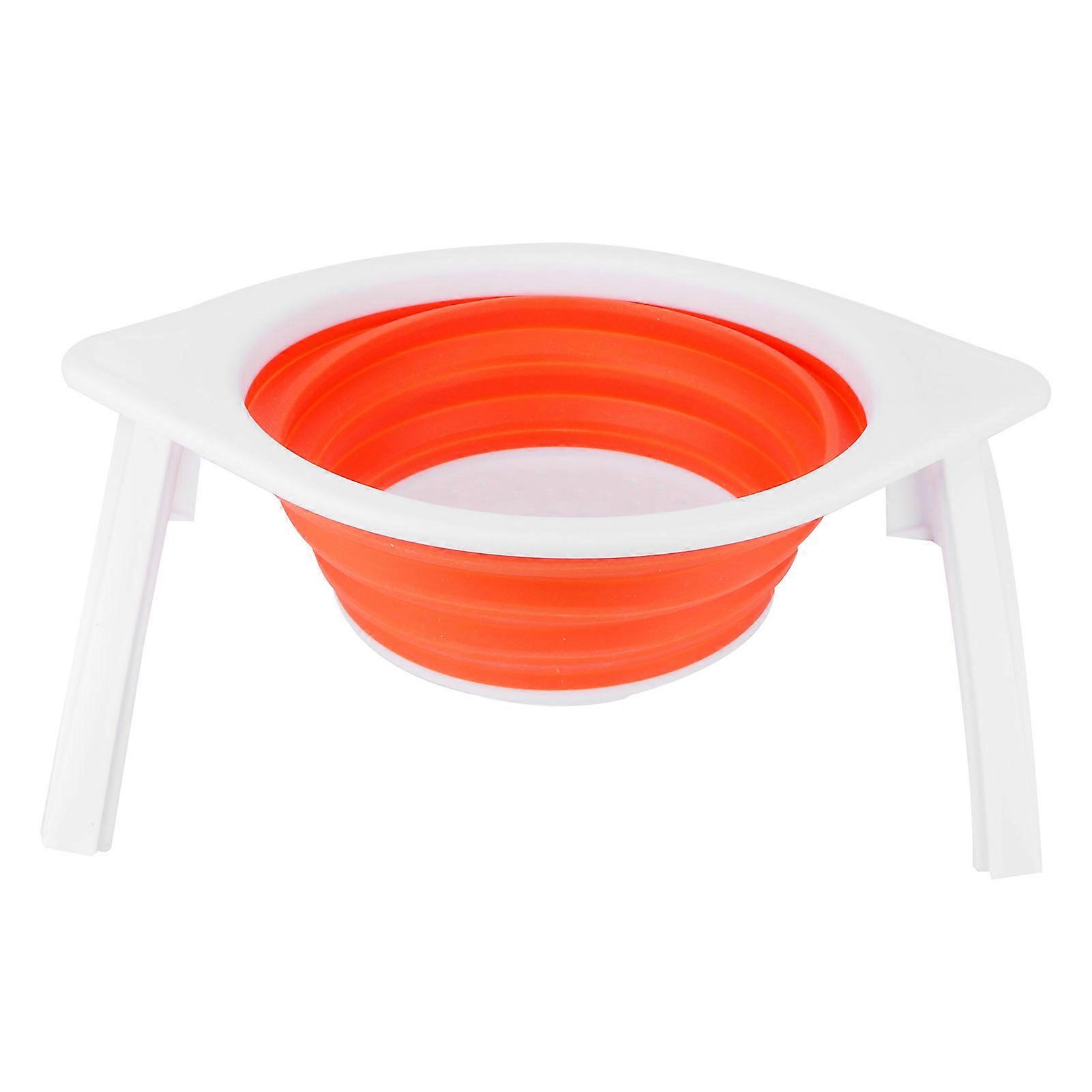 Orange Foldable Fruit Vegetable Washing Basket Strainer Household Storage Basket with Support