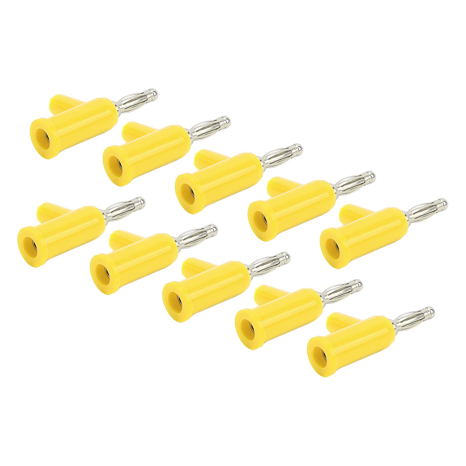 10Pcs Solderless Banana Plug ABS Brass Lantern Open Screw Bananas Connectors for Inverters 4mm
