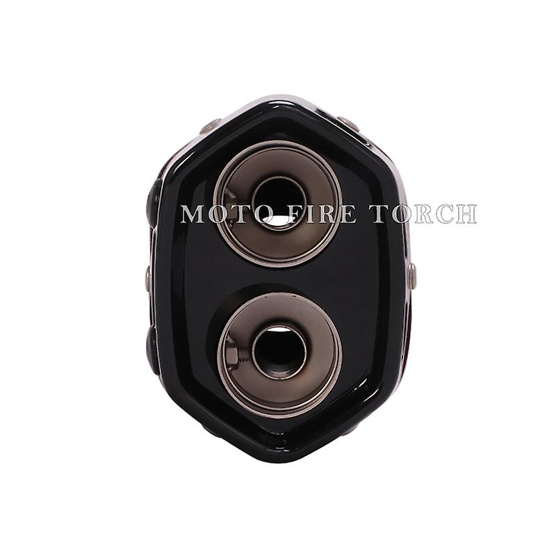 Motorrad Auspuff Flucht modifizieren Doppel loch Schall dämpfer Mittel glied Rohr DB Killer abnehmbare Slip On für Kymco Xciting S350 dtx360