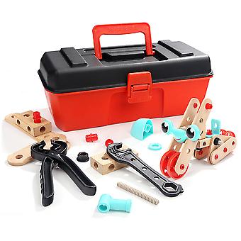 Kids Tool Set Toy - DIY Hands-On Repair Tools, Screw & Nut Toolbox, Educational Early Learning Toy for Toddlers, Safe Plastic Construction Playset,