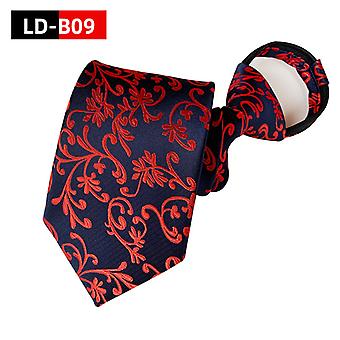 Pre-Tied Tie for Men Women Paisley Style Zipper Tie Plaid Striped Jacquard Classic 8cm Business Tie Men Wedding Accessories