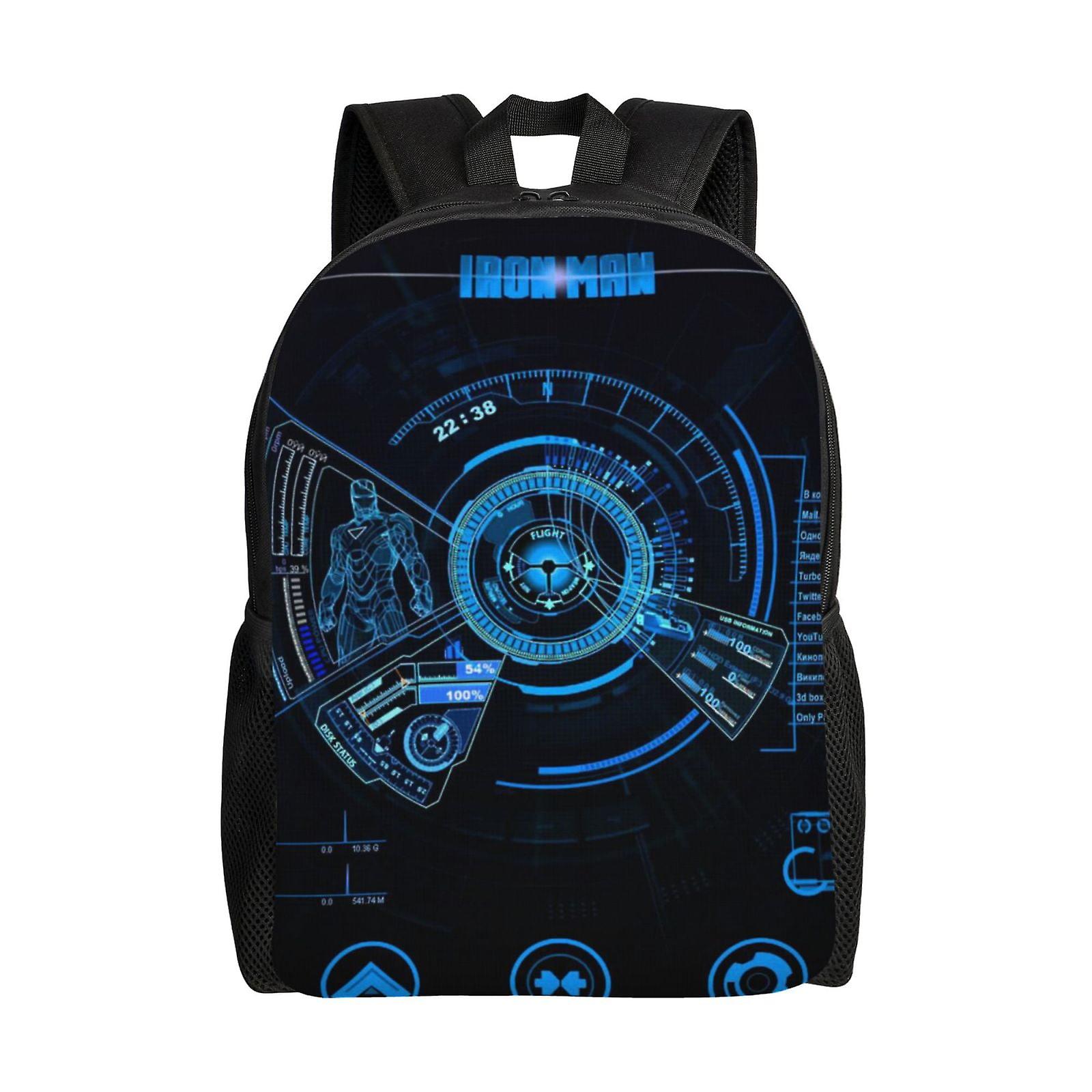 Iron Man Backpack, Travel Laptop Backpack, Water Resistant College School Computer Bag, Durable