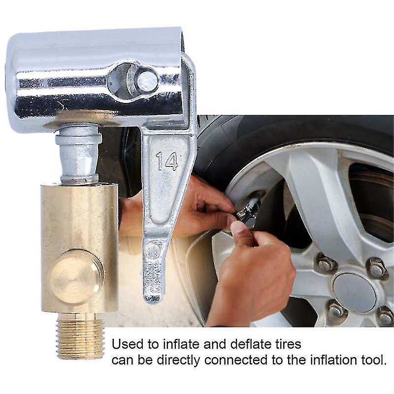 Car Air Pump Nozzle Adapter Fast Inflation Deflation Tire Inflator Connector Universal Automobiles