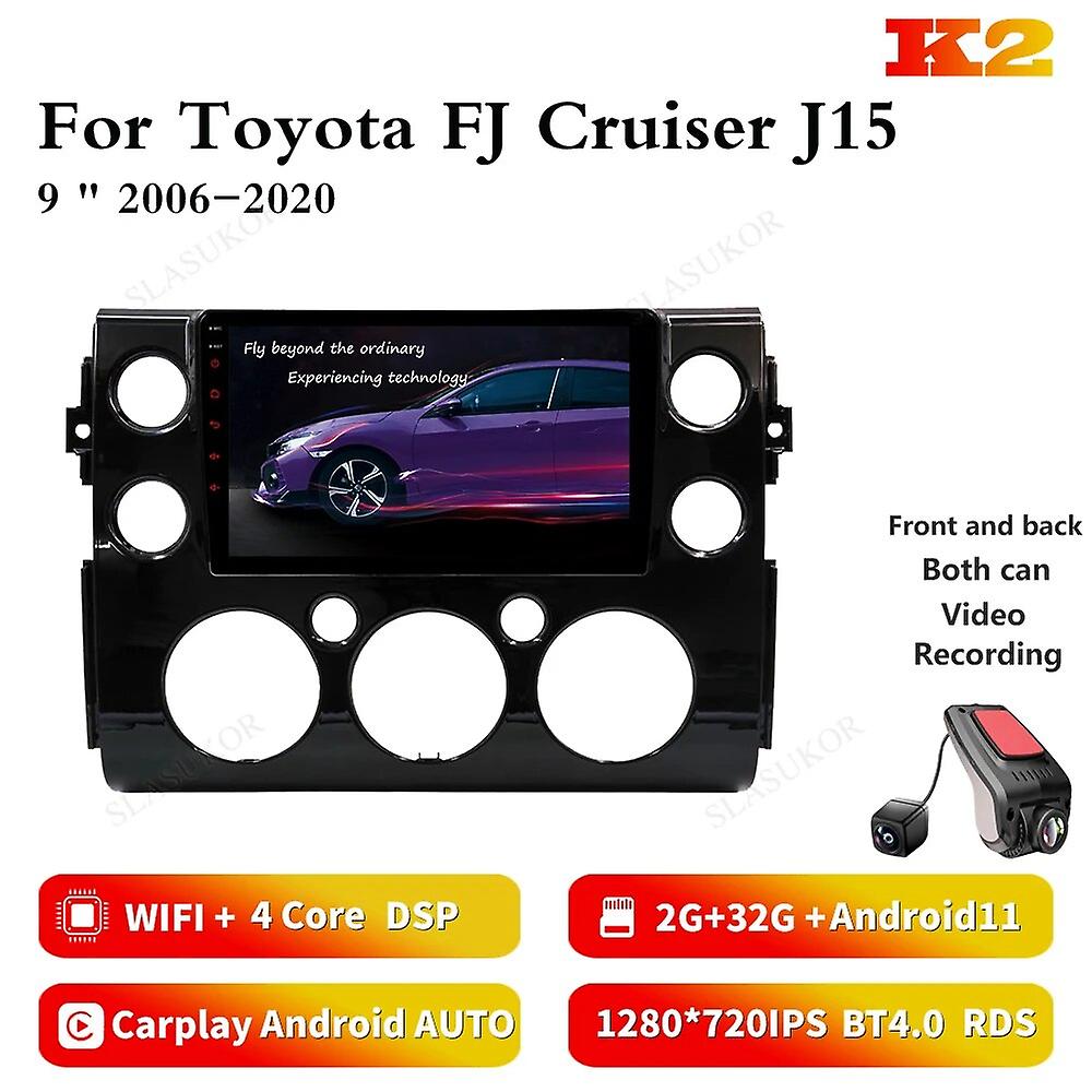 トヨタFjクルーザーJ15 2006-2020 Androidカーラジオマルチメディアビデオプレーヤーオーディオステレオプレーヤーナビゲーションカープレイ用9インチキット