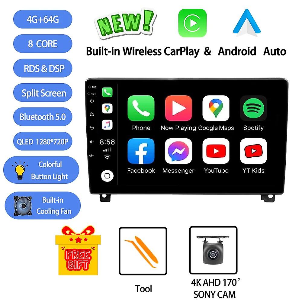 Android 13 For Peugeot 407 2004-2011 Car Radio Stereo Multimedia Video Player Navigation Gps Wireless Carplay Auto Rds Dsp Qled