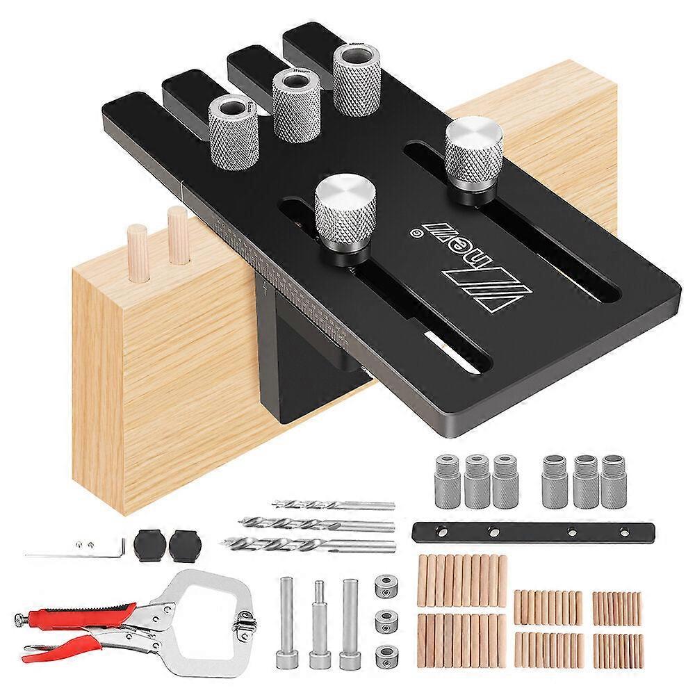 Aluminum Doweling Jig Kit - Precision Drill Guide For Diy Woodworking Projects