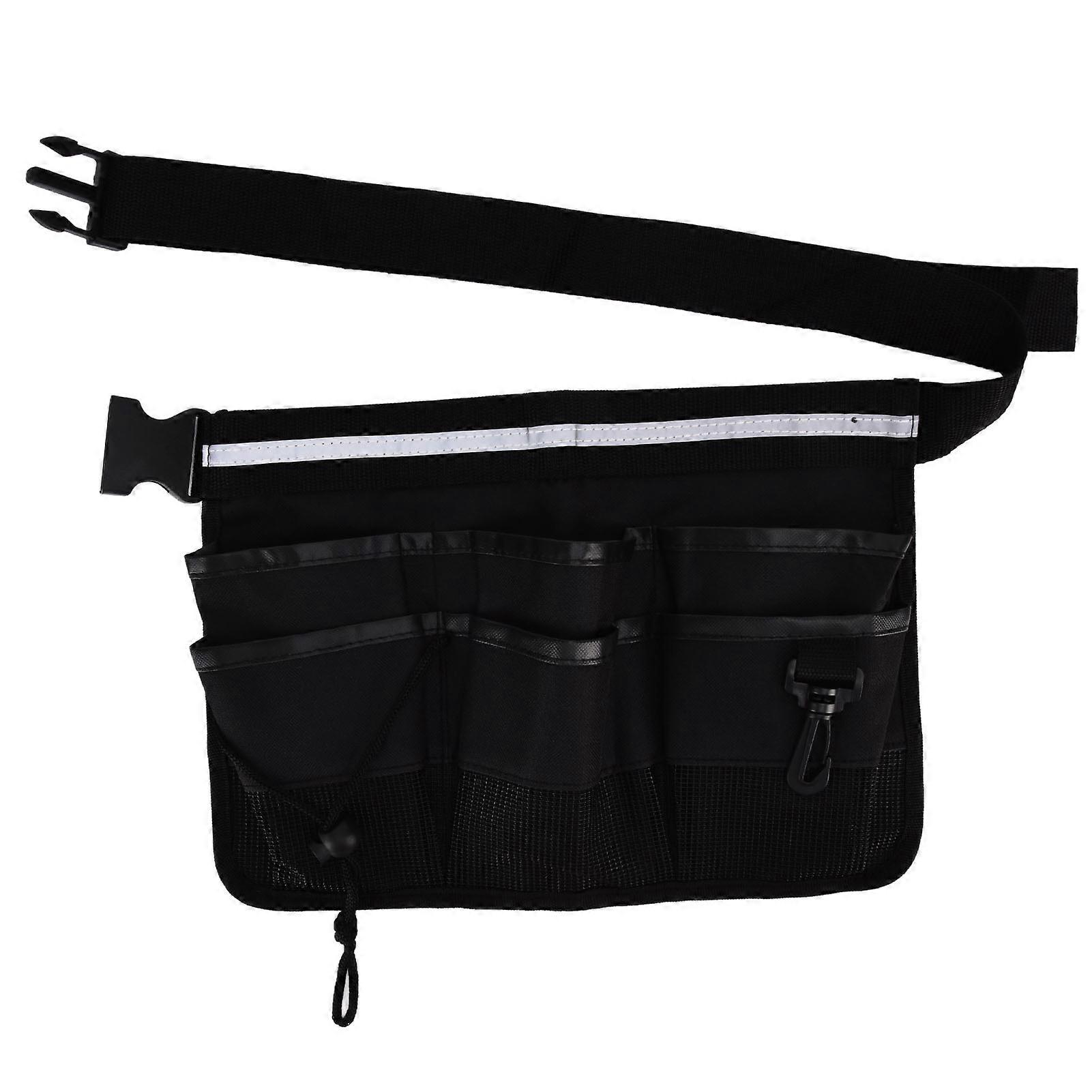 Garden Tool Pocket Adjustable Portable Multi Pocket Design Tool Storage Bag for Storage Tools ItemsBlack
