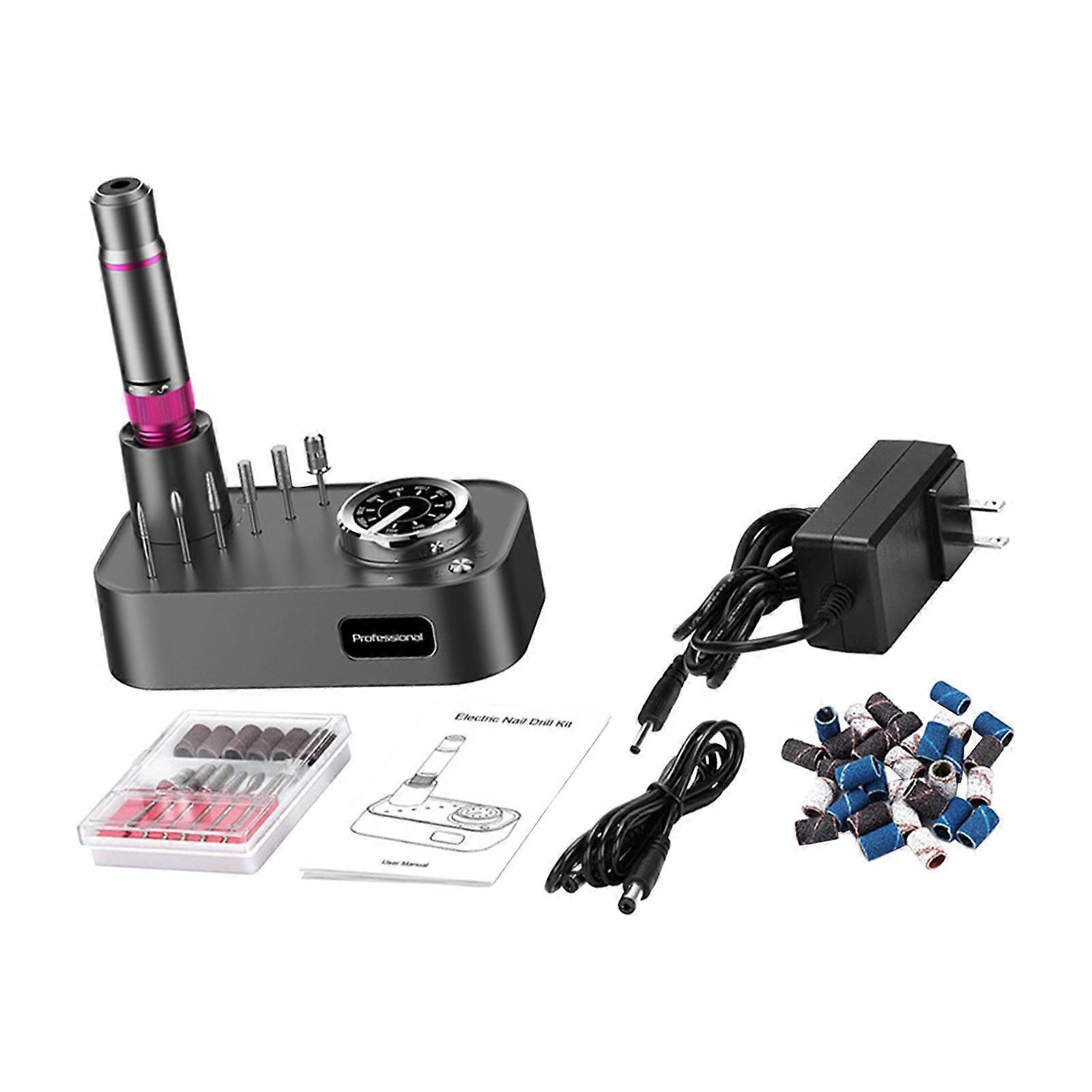 Portable Nails Drill Sanding File Pen with Base Nails Drill File for Grinding