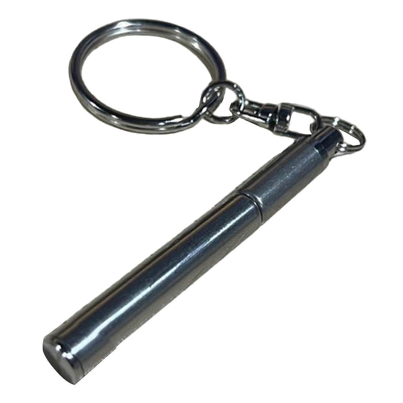 Porte-clés stylo rétractable Portable Confortable Poignée Robuste En Acier Inoxydable Solide Mini Télescopique Signature Stylo À Bille Fournitures De Plein Air