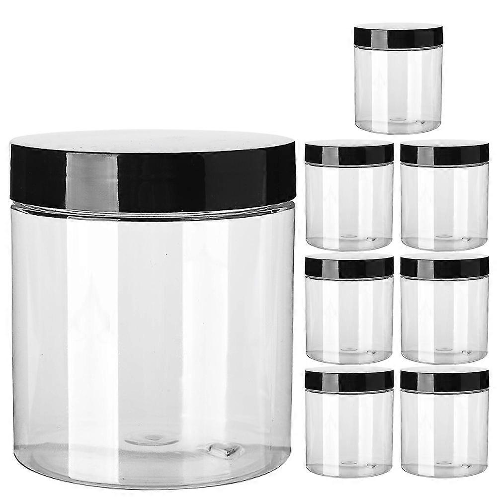 8 pcs Round Clear Cream Container Wide Mouth Cream Jar Plastic Cream Container Jars with Lids