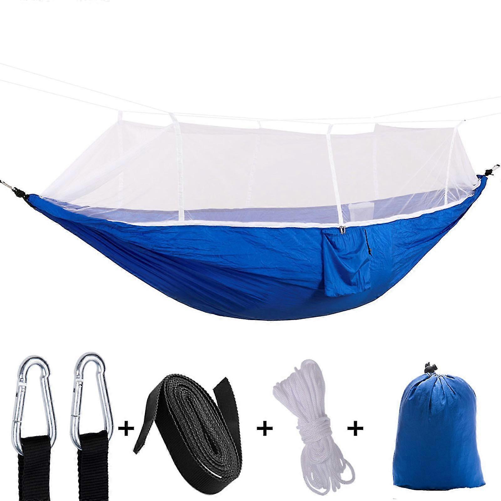 Tents Outdoor Camping Double Green Sky Tent Hammocks With Mosquito Net Blue