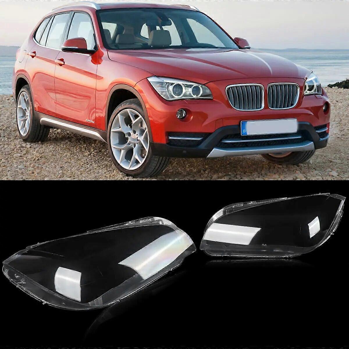 1 Pair Car Front Headlight Cover Lens For BMW X1 E84 2010-2015 Transparent Lampshade Clear Headlamp Shell