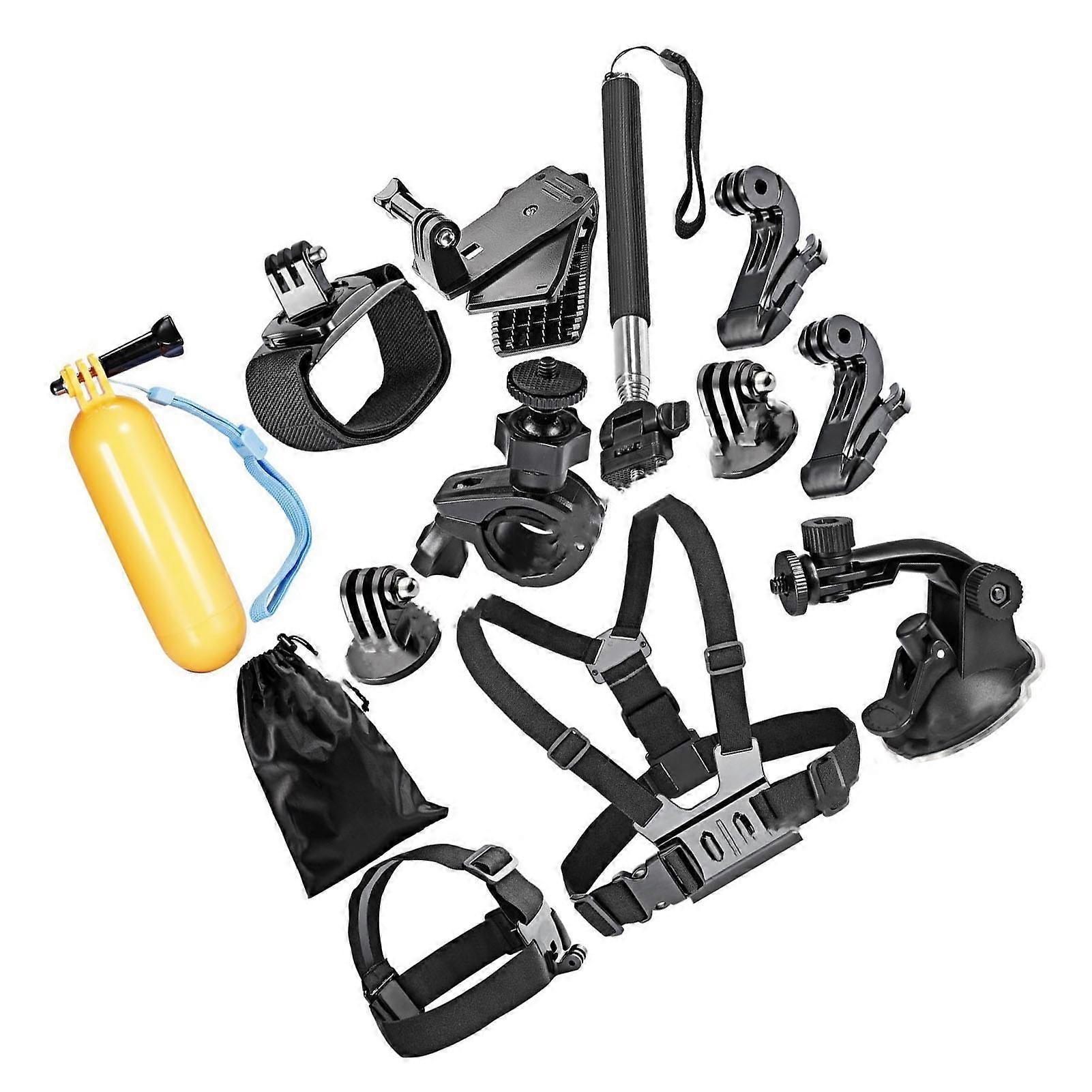 12PCS Action Camera Accessories Kit Adjustable Headband Floating Handle Assembly for Hero 11 10 9 8 7 6 5