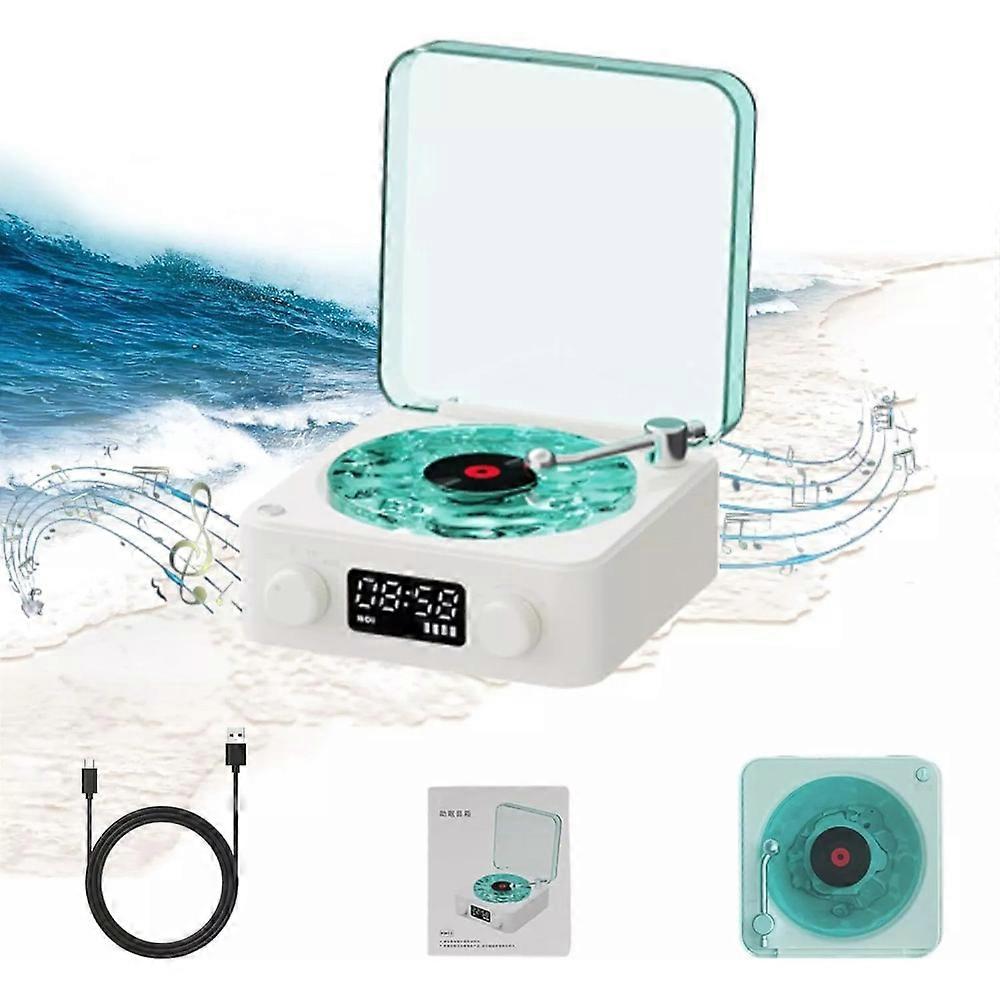 Lumena Lampada Giradischi, Waves Altoparlante Bluetooth in Vinile con 4 Modalità Regolabili