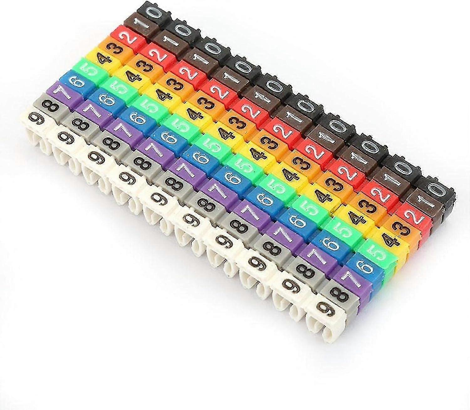 Cable Marker, Cable Marker Set Wire Marker Number Label Cable Labels Wire Number Cord Labels For Cable Identification(100pcs Kcm-2.5mm 2.5 Square)