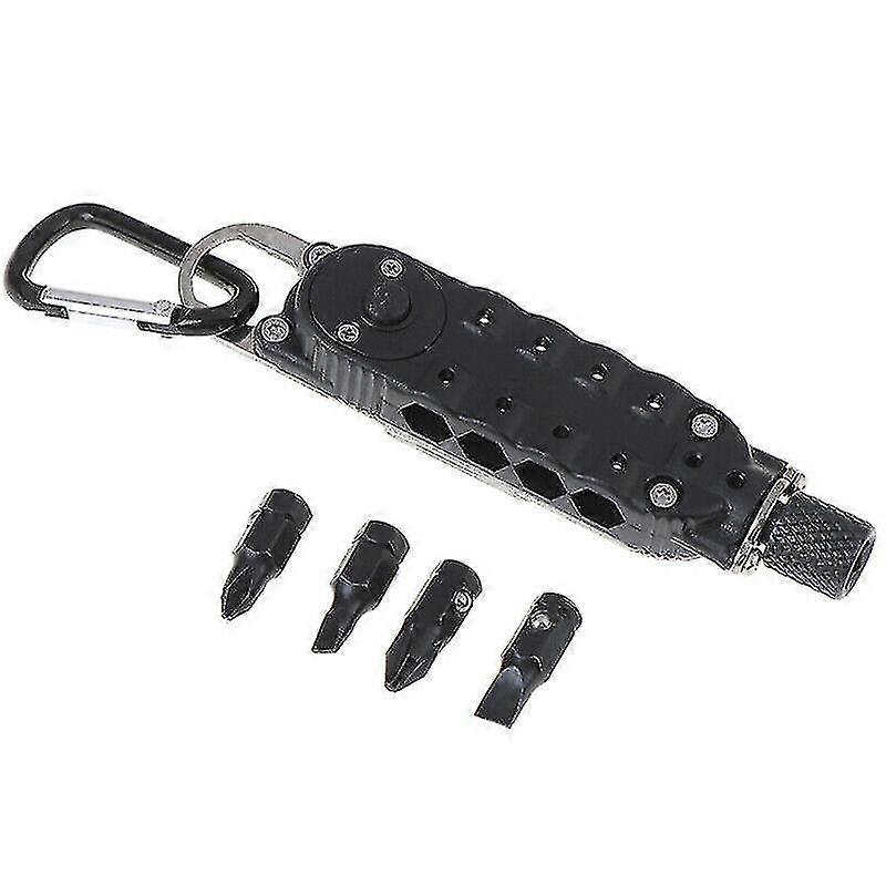 Multifunction Small Screwdriver Set Mini Tool Pocket Keychain Screwdrive. (black)(1pcs)