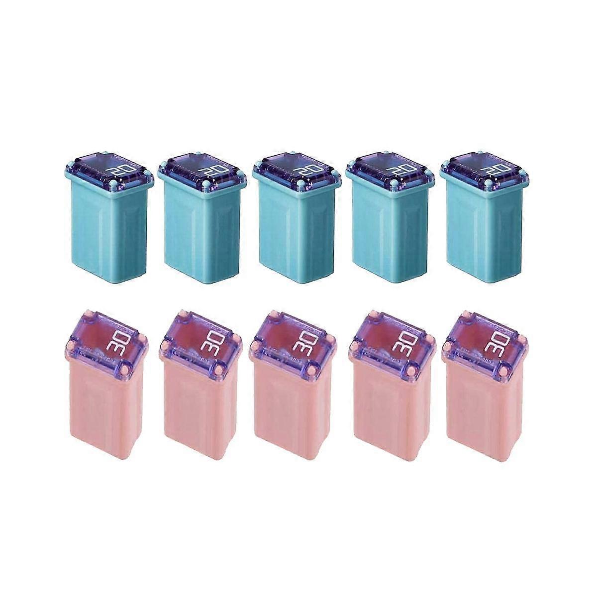 10 PCS of 20Amp 30Amp Miniature Box Fuses FMM MCASE Type FMM Maxi Fuses ("Low Blow")
