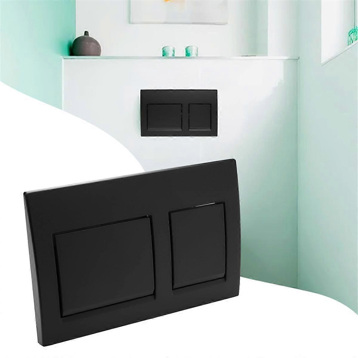 Toilet Push Plate for ALPHA 15 Chrome Dual Flush Plate Plastic Black Dual Flush Plate Bathroom Parts