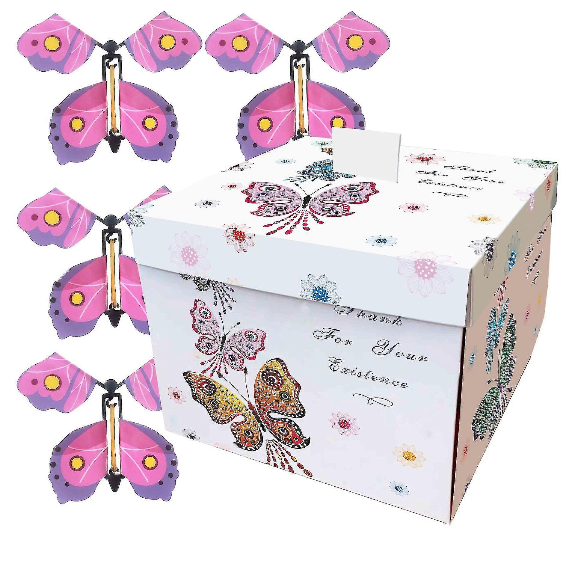 Butterfly Gift Box Flying Butterfly Explosion Box With 4 Butterflies For All Occasions