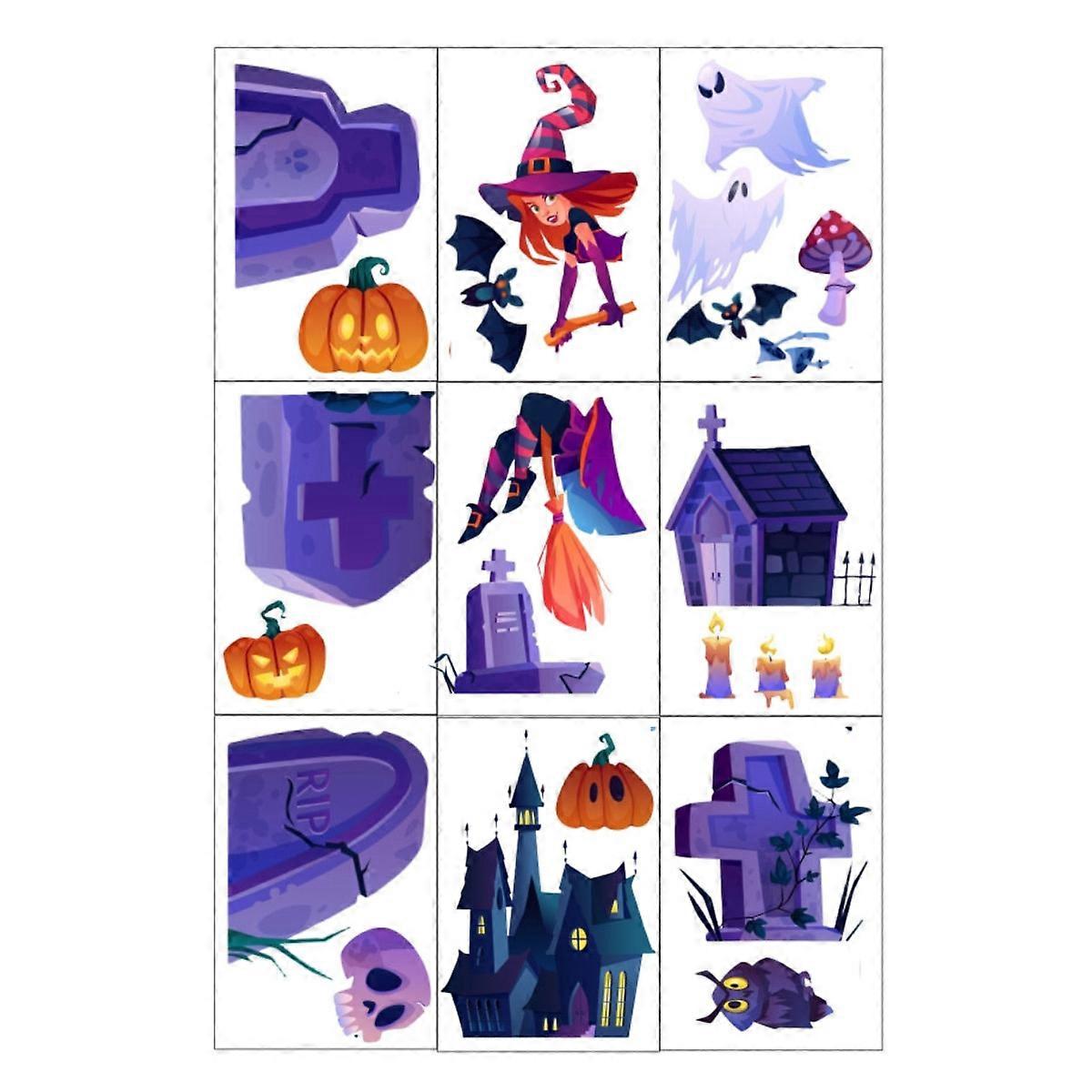 Halloween window decorations, Halloween window decorations, Halloween window stickers