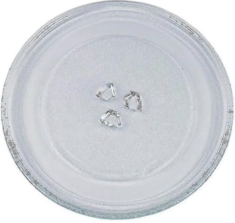 Universal Microwave Turntable Glass Plate With 3 Fixtures, 24.5 Cm