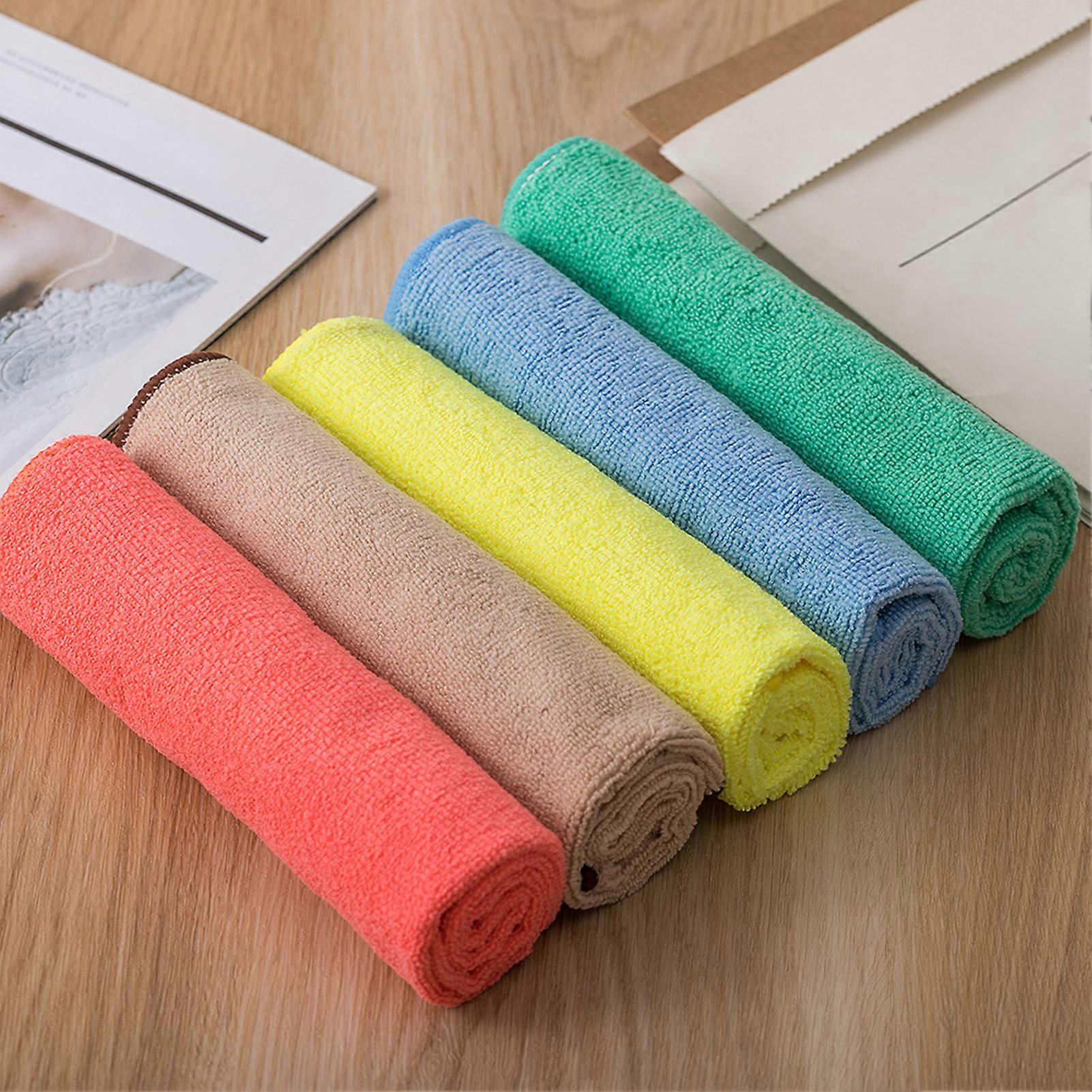 Solid Color Reusable Cleaning Rag Highly Absorbent Cleaning Cloths ...