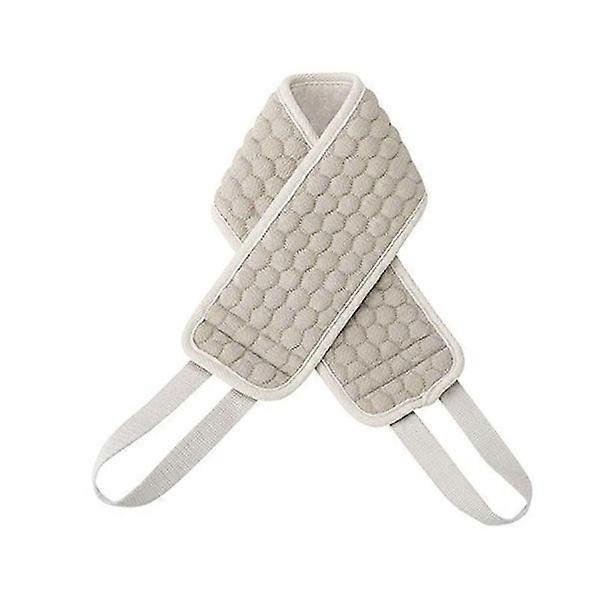 Cotton Back Scrubber with Strap for Showers, Body, and Face
