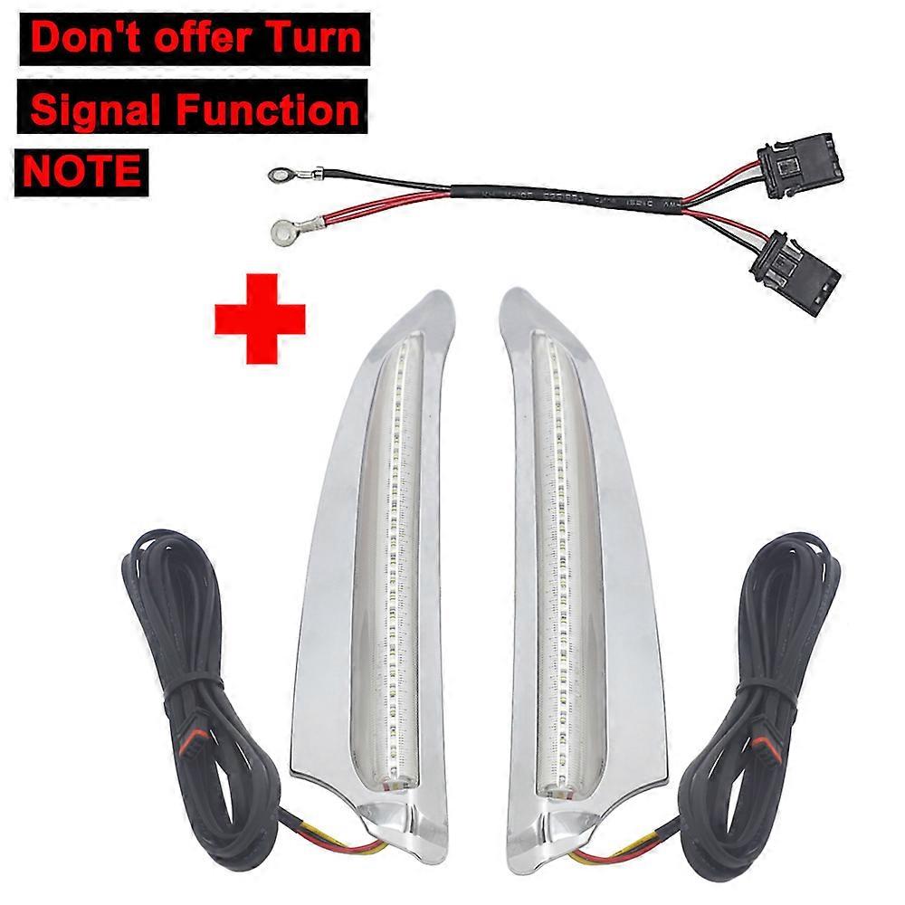 NEW For HONDA GL1800 Golden Wing 2018-UP Front Lighted Vent Trim LED Turn Signal Kit in BLACK And Chrome