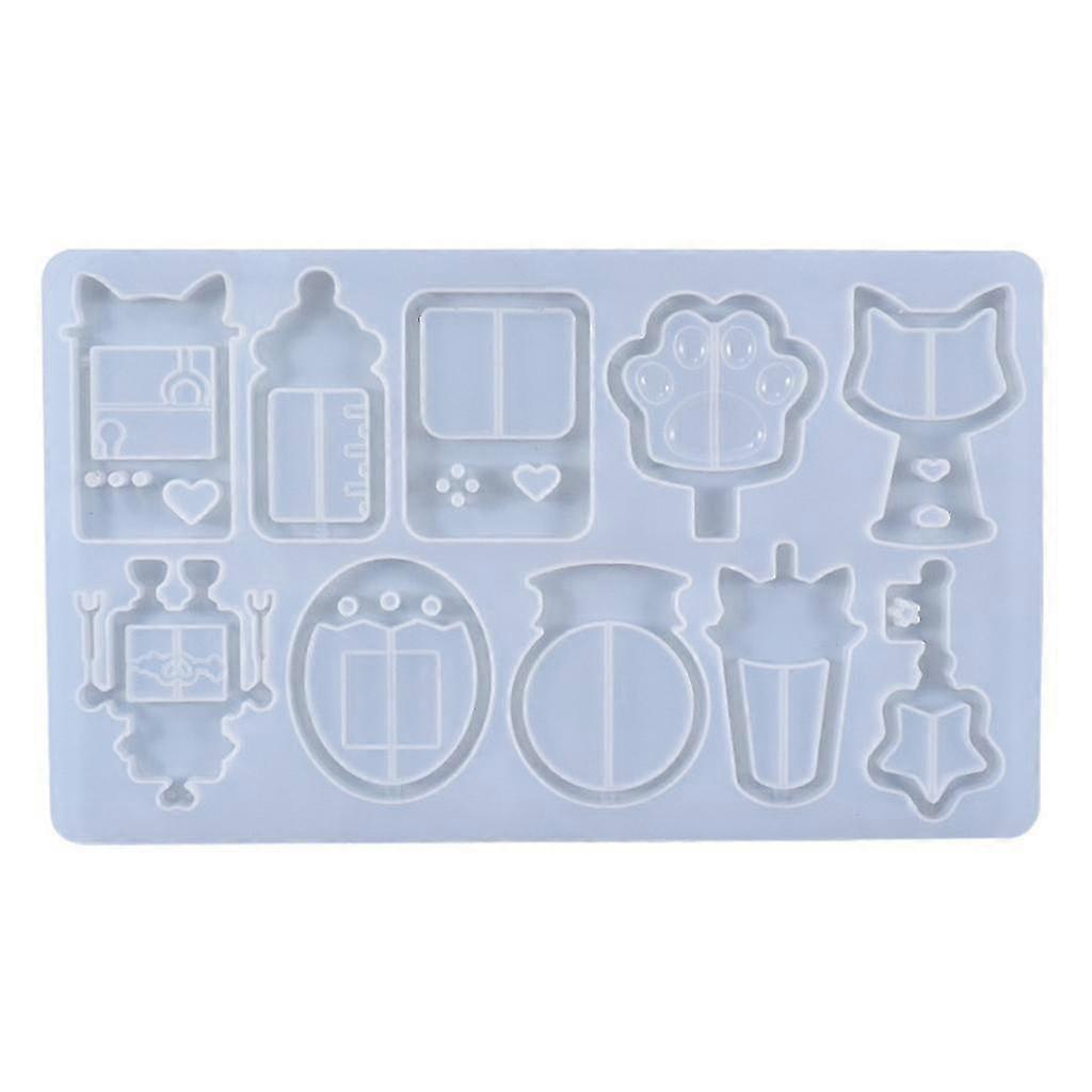 Handmade Quicksand Epoxy Resin Mold Quicksand Keychain Pendant Silicone Mould