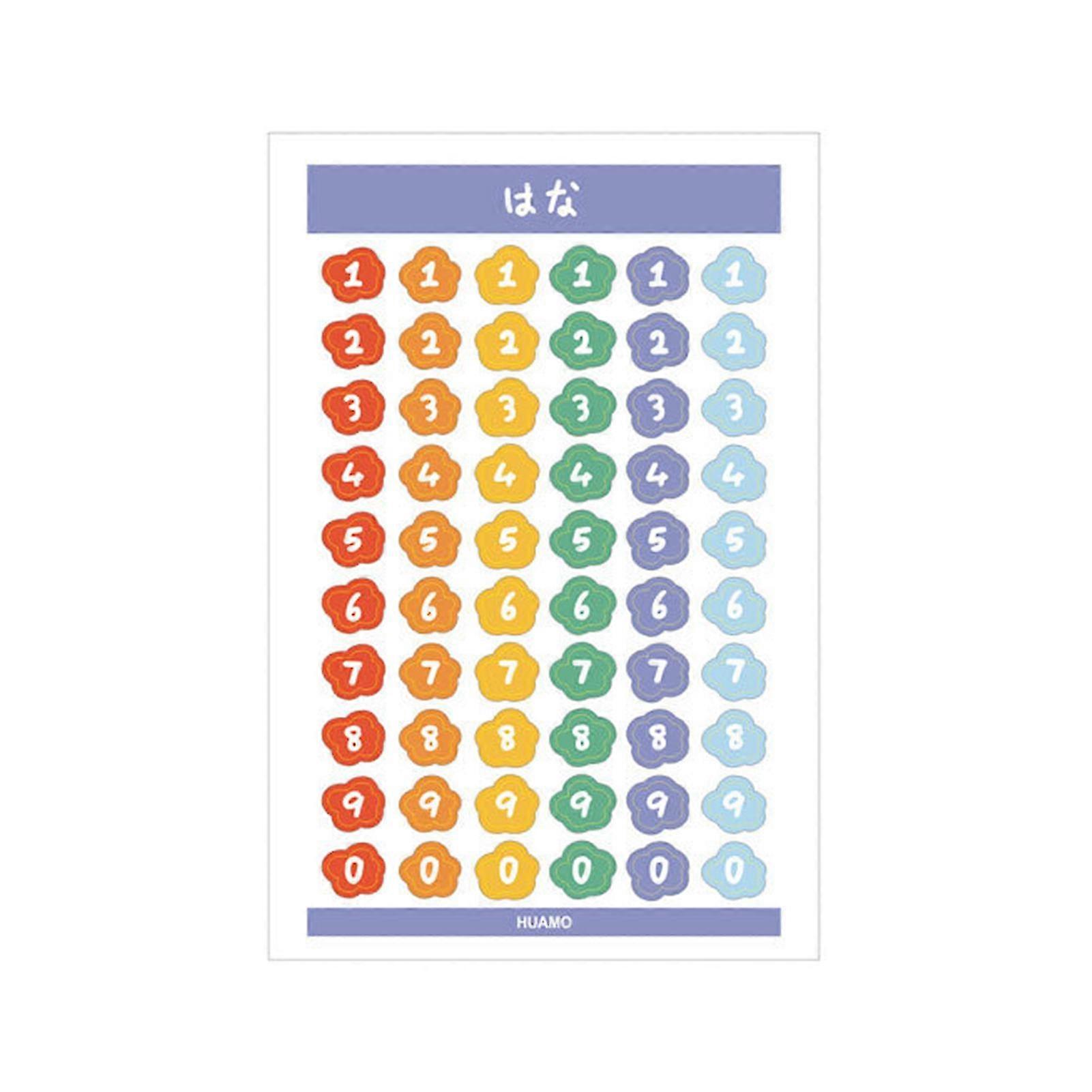 Lovely Cartoon Pattern Sticker Simple Color Gradient Round Sealing Sticker Decoration Sticker For Diy Decoration Journals Scrapbooks Flower