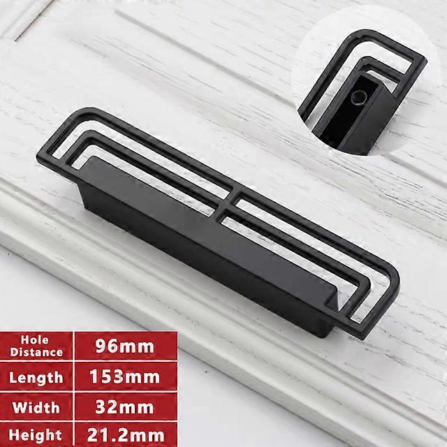 4PCS Classical Handle Solid Brass Black Gold Vintage Handles 96mm Ancient Cabinet Door Handles for Furniture Drawer Pulls Hardware