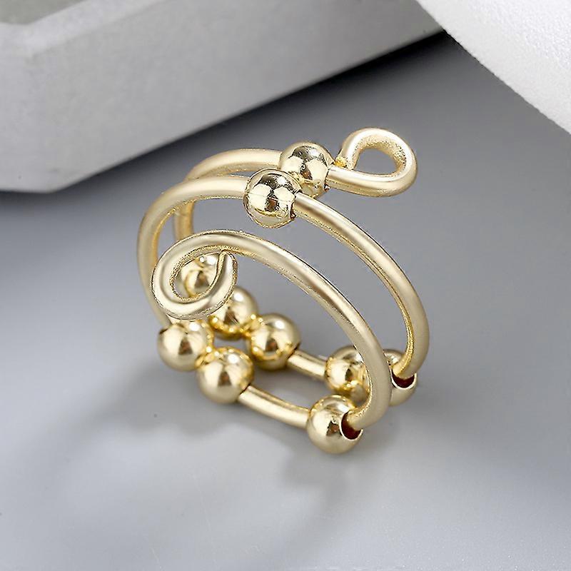 To My Daughter - Drive Away Your Anxiety Circle Beads Fidget Ring Adjustable
