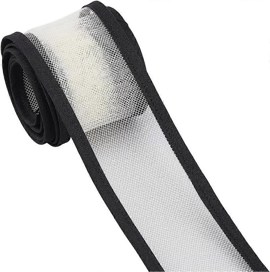 2.19 Yards Polyester Mesh Ribbons Veil Netting Fabrics Mesh Wreath Supplies Cornsilk Decorative Mesh Ribbbon Rolls 2.17 Inch Elastic Wrapping Tirm for