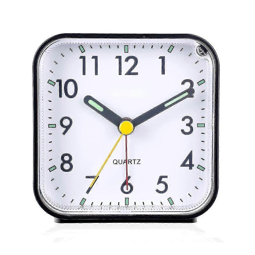 Silent Analog Alarm Clock Portable Small Alarm Clock